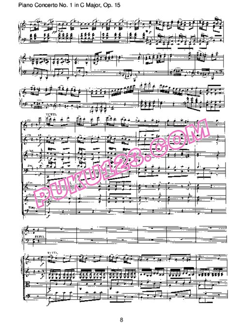 天天钢琴网-免费下载Piano Concerto no 1 op 15 - Part 3
