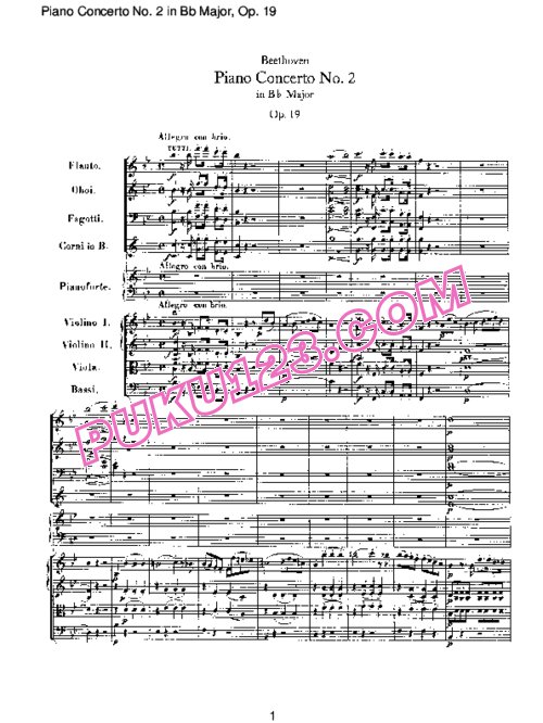 天天钢琴网-免费下载Piano Concerto no 2 op 19 - Part 1