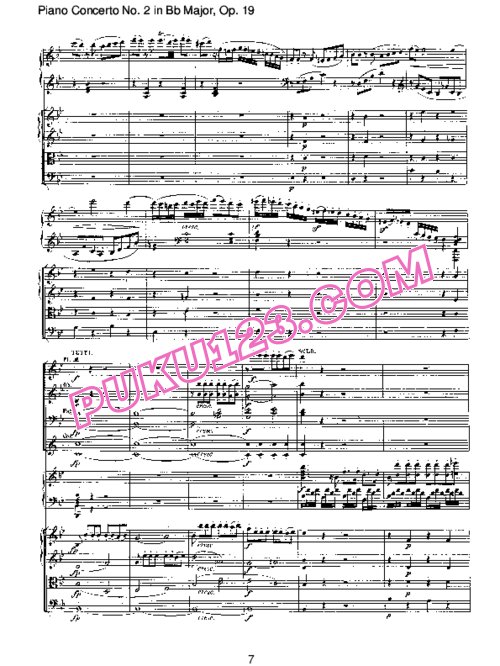 天天钢琴网-免费下载Piano Concerto no 2 op 19 - Part 1