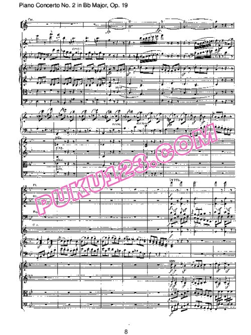 天天钢琴网-免费下载Piano Concerto no 2 op 19 - Part 3