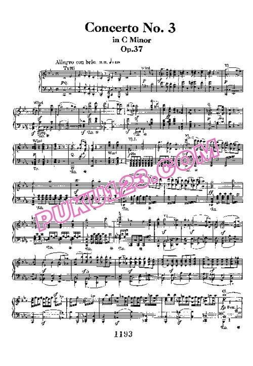 天天钢琴网-免费下载Beethoven - Piano Concert no[1].3 Op.37 - 2 Pianos