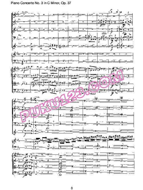 天天钢琴网-免费下载Piano Concerto no 3 op 37 - Part 3