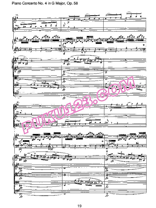 天天钢琴网-免费下载Piano Concerto no 4 op 58 - Part 1