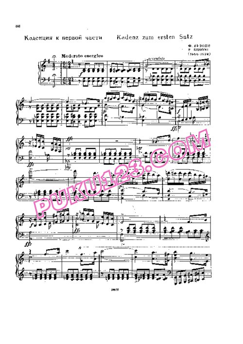 天天钢琴网-免费下载Beethoven - Busoni - 2 Cadenzas to Piano Concerto No.4 Op.58