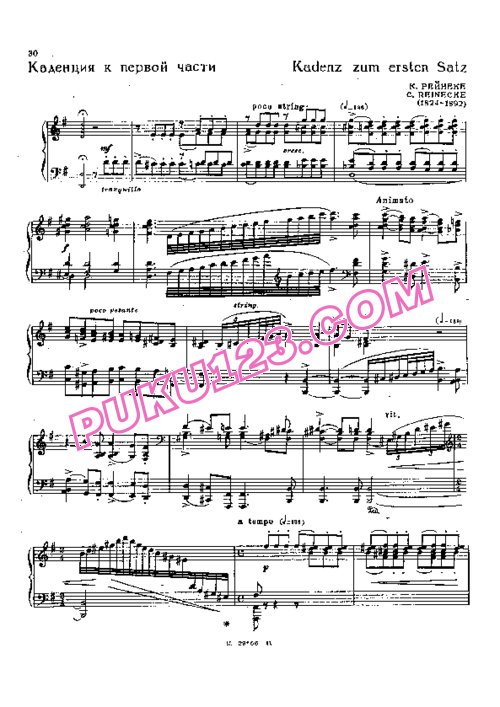 天天钢琴网-免费下载Beethoven - Reinecke - 2 Cadenzas to Piano Concerto No.4 Op.58