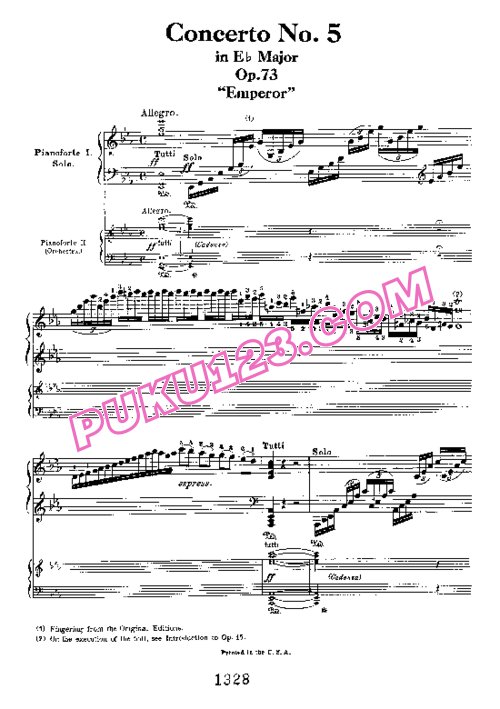 天天钢琴网-免费下载Beethoven - Piano Concert no[1].5 Op.73 - 2 Pianos