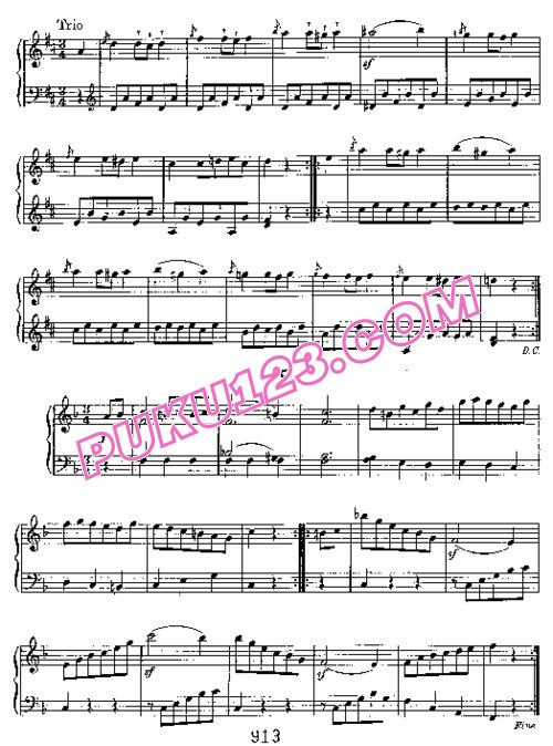 天天钢琴网-免费下载Beethoven - 12 German Dances WoO 13