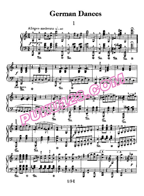天天钢琴网-免费下载Beethoven - 3 German Dances WoO 42 3首钢琴独奏版选曲