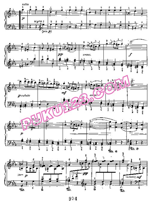 天天钢琴网-免费下载Beethoven - Presto in c Minor WoO 52