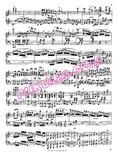 天天钢琴网-免费下载Beethoven - String Quartet No.1 in F Major Op.18-1 - Solo Piano