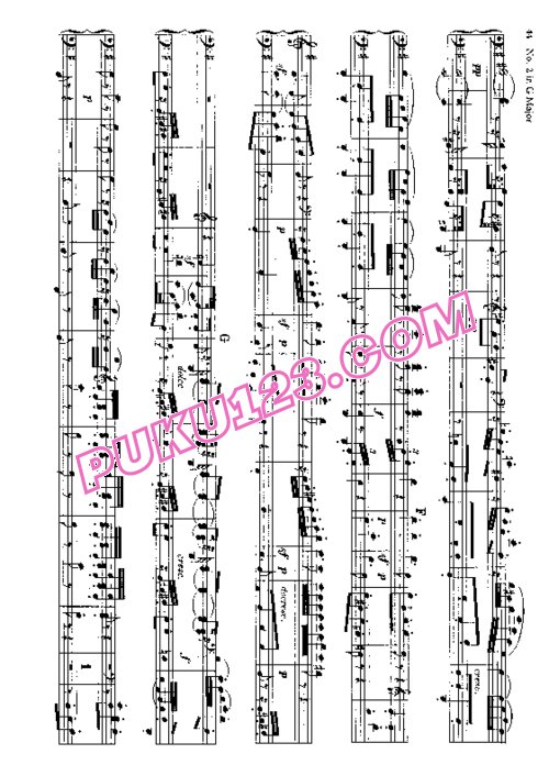 天天钢琴网-免费下载Beethoven - String Quartet No.2 in G Major Op.18-2 - 4 Hands