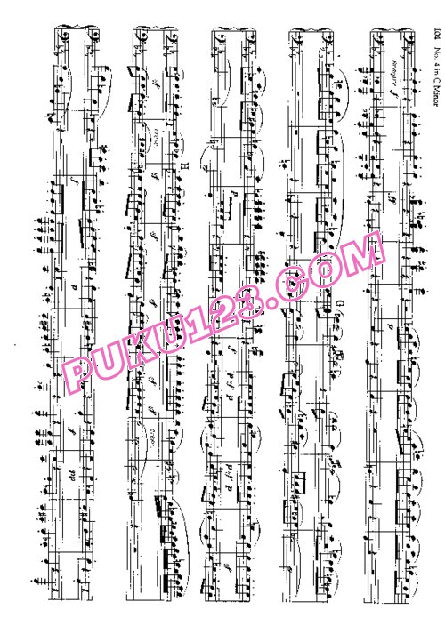 天天钢琴网-免费下载Beethoven - String Quartet No.4 in c Minor Op.18-4 - 4 Hands