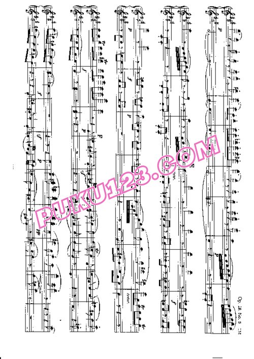 天天钢琴网-免费下载Beethoven - String Quartet No.5 in A Major Op.18-5 - 4 Hands