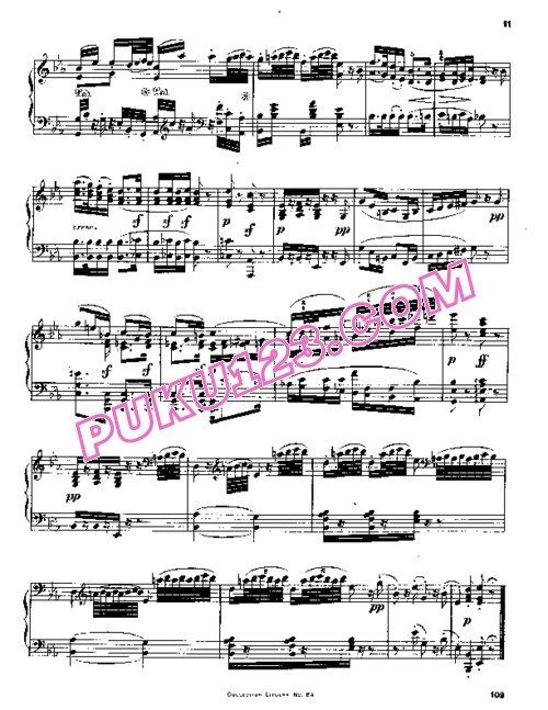 天天钢琴网-免费下载Beethoven - String Quartet No.6 in B-flat Major Op.18-6 - Solo Piano