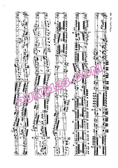 天天钢琴网-免费下载Beethoven - String Quartet No.7 in F Major Op.59-1 - 4 Hands