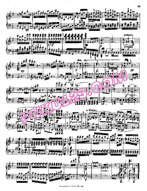 天天钢琴网-免费下载Beethoven - String Quartet No.7 in F Major Op.59-1 - Solo Piano