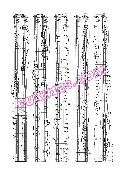 天天钢琴网-免费下载Beethoven - String Quartet No.8 in e Minor Op.59-2 - 4 Hands