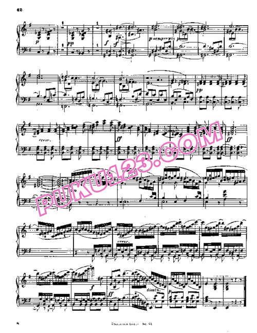 天天钢琴网-免费下载Beethoven - String Quartet No.8 in e Minor Op.59-2 - Solo Piano