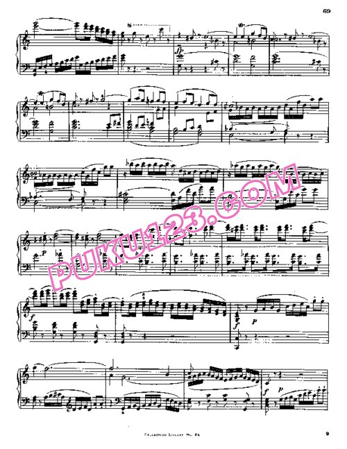 天天钢琴网-免费下载Beethoven - String Quartet No.9 in C Major Op.59-3 - Solo Piano