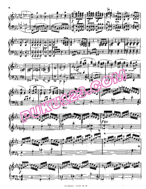 天天钢琴网-免费下载Beethoven - String Quartet No.10 in E-flat Major Op.74 - Solo Piano