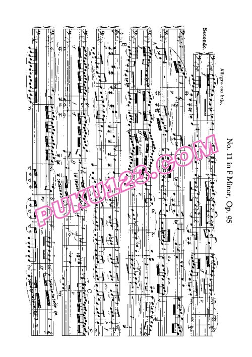 天天钢琴网-免费下载Beethoven - String Quartet No.11 in f Minor Op.95 - 4 Hands