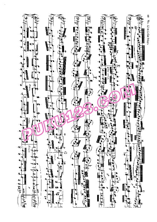 天天钢琴网-免费下载Beethoven - String Quartet No.12 in E-flat Major Op.127 - 4 Hands