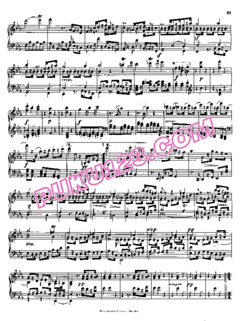 天天钢琴网-免费下载Beethoven - String Quartet No.12 in E-flat Major Op.127 - Solo Piano