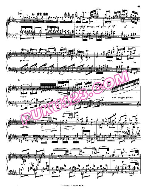 天天钢琴网-免费下载Beethoven - String Quartet No.13 in B-flat Major Op.130 - Solo Piano