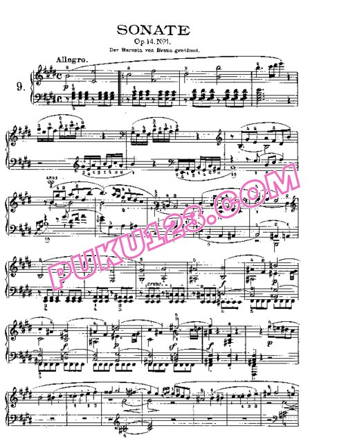 天天钢琴网-免费下载Beethoven - Piano Sonata in E-dur Op[1]. 14-1