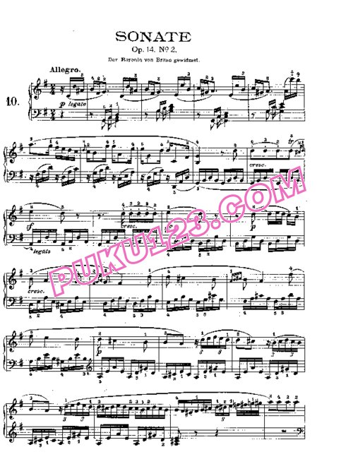 天天钢琴网-免费下载Beethoven - Piano Sonata in G-dur Op[1].14-2