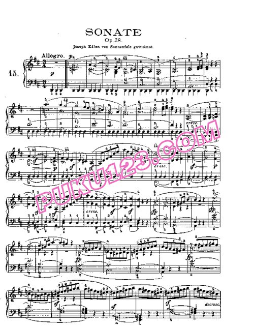 天天钢琴网-免费下载Beethoven - Piano Sonata in D-dur Op[1]. 28 Pastorale