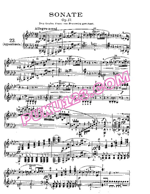 天天钢琴网-免费下载Beethoven - Piano Sonata in f-moll Op. 57 Appassionata