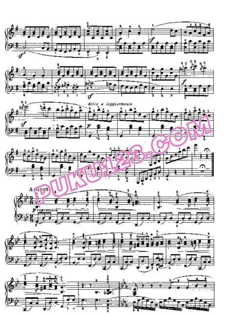 天天钢琴网-免费下载Beethoven - Piano Sonata in G-dur Op. 79