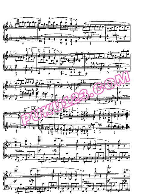 天天钢琴网-免费下载Beethoven - Piano Sonata in Es-dur Op. 81a Les Adieux