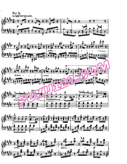 天天钢琴网-免费下载Beethoven - Piano Sonata in E-dur Op. 109