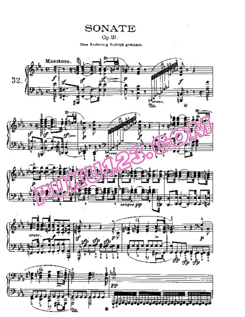 天天钢琴网-免费下载Beethoven - Piano Sonata in c-moll Op. 111