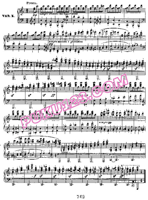 天天钢琴网-免费下载Beethoven - Diabelli Variations Op.120