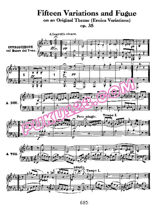 天天钢琴网-免费下载Beethoven - Eroica Variations Op.35