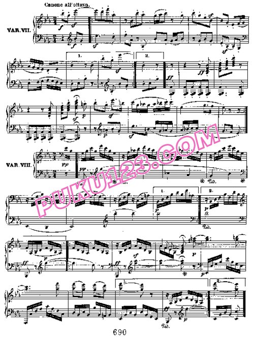 天天钢琴网-免费下载Beethoven - Eroica Variations Op.35