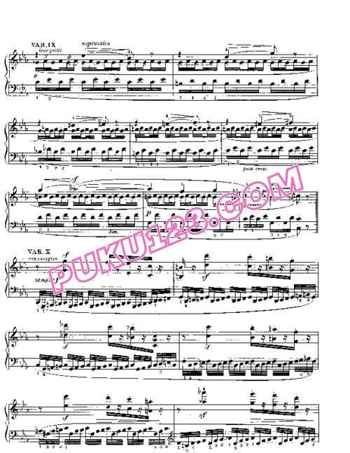 天天钢琴网-免费下载Beethoven - 32 Variations in c Minor WoO 80