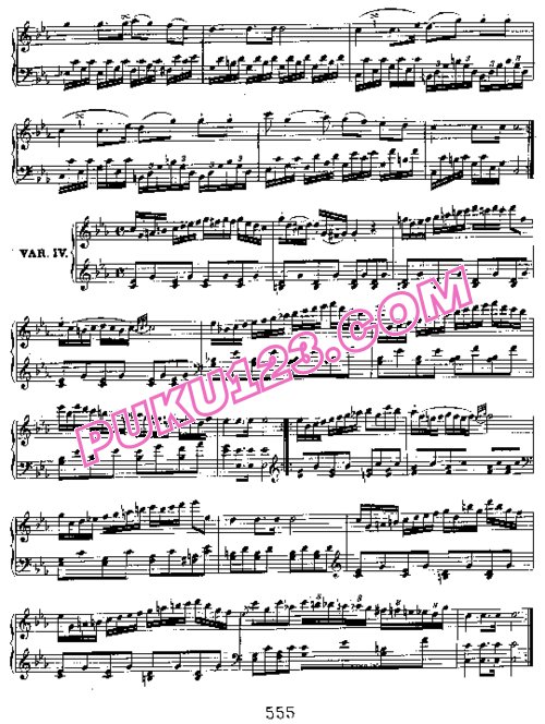 天天钢琴网-免费下载Beethoven - Variations on a March by Ernst Christoph Dressler WoO 63