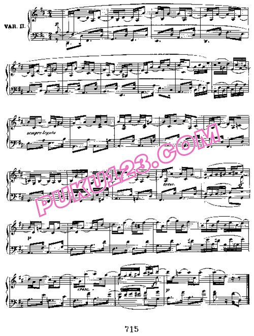 天天钢琴网-免费下载Beethoven - Variations on Rule Britannia WoO 79