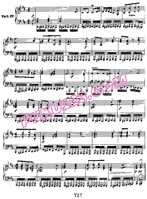 天天钢琴网-免费下载Beethoven - Variations on Rule Britannia WoO 79