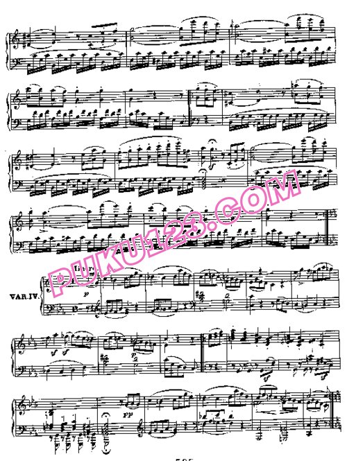 天天钢琴网-免费下载Beethoven - 12 Variations on a Theme by Haibel WoO 68
