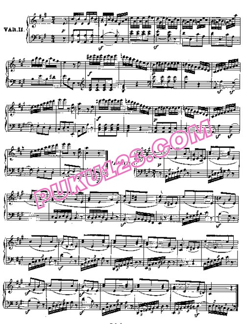 天天钢琴网-免费下载Beethoven - 9 Variations on an Aria by Paisiello WoO 69