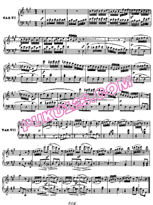 天天钢琴网-免费下载Beethoven - 9 Variations on an Aria by Paisiello WoO 69