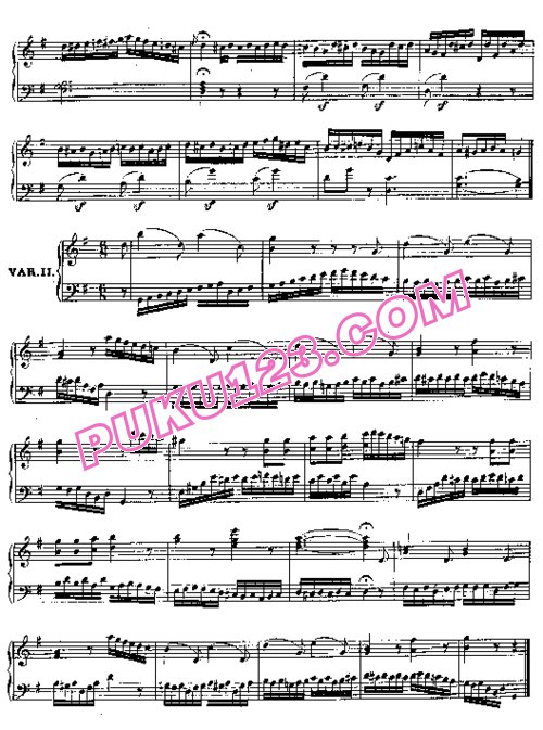 天天钢琴网-免费下载Beethoven - 6 Variations on a Duet by Paisiello WoO 70