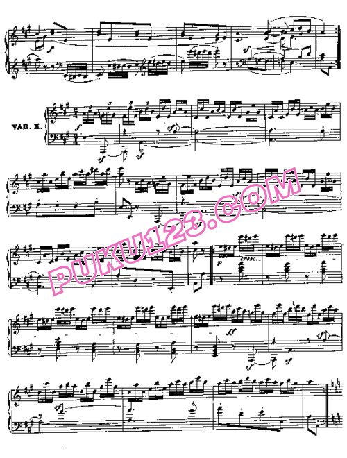 天天钢琴网-免费下载Beethoven - 12 Variations on a Dance by Wrantizky WoO 71
