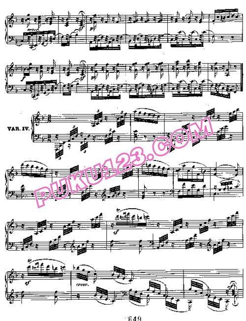 天天钢琴网-免费下载Beethoven - 8 Variations on a Trio by Süssmayr WoO 76