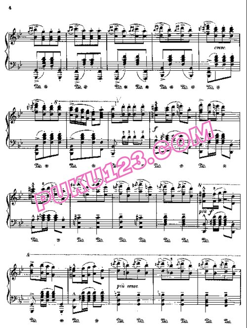 天天钢琴网-免费下载Beethoven - Rubinstein - Turkish March from The Ruins Of Athens 安东·鲁宾斯坦改编钢琴独奏版《土耳其进行曲》